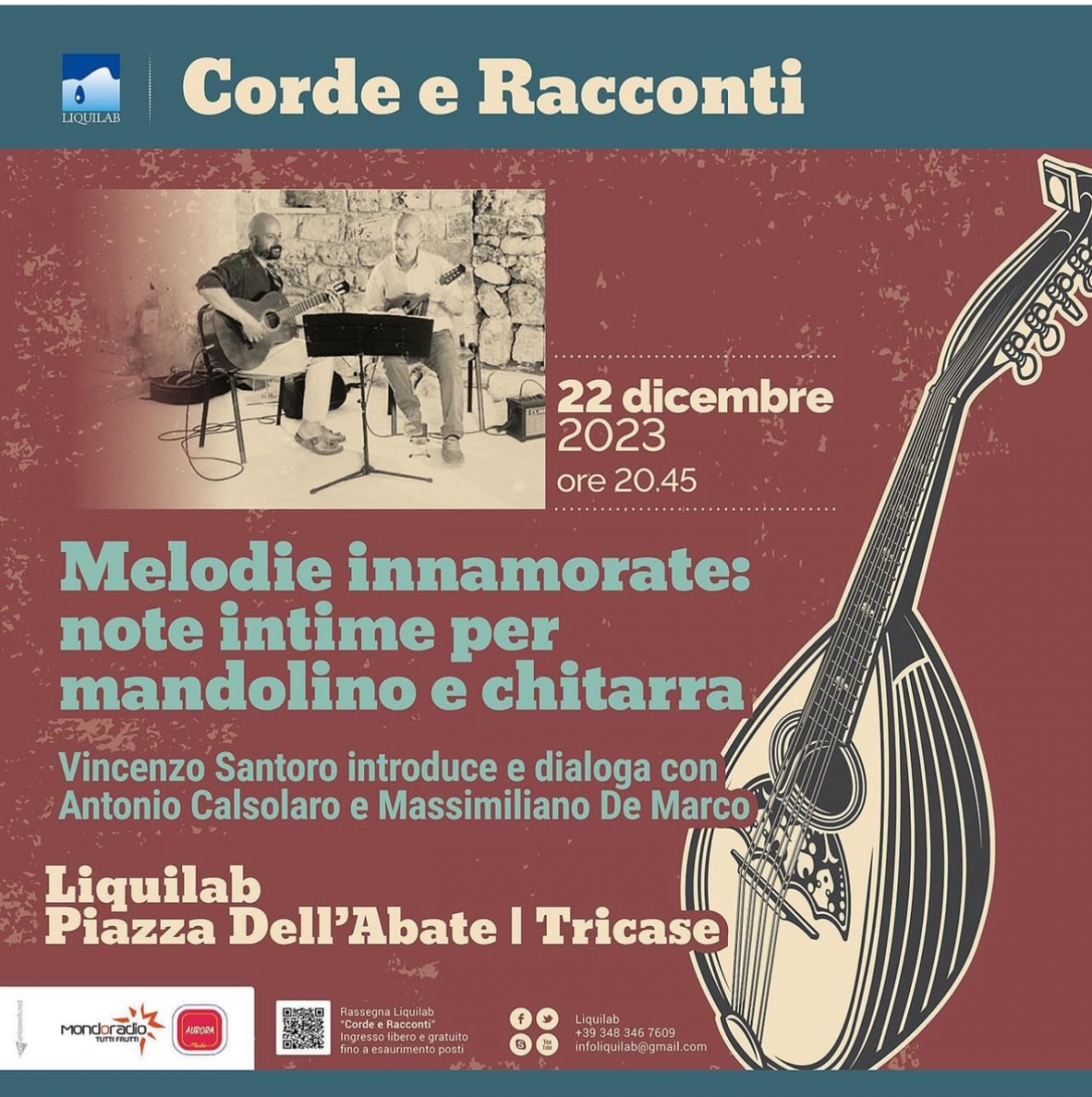 MELODIE INNAMORATE: NOTE INTIME PER MANDOLINO E CHITARRA